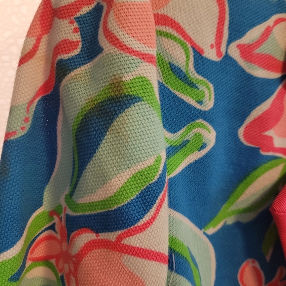 Lilly Pulitzer Malibu Blazer Jacket Flutter Blue Lucky Charm Sz XL. - Picture 5 of 5